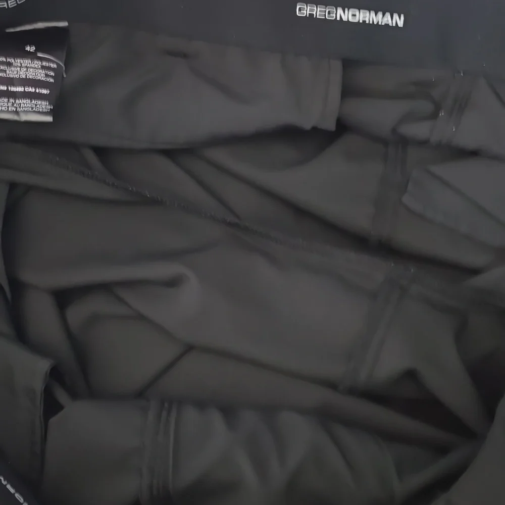 Greg Norman Black Golf Pants Flat Front Men's Size 42 Black
